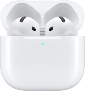 Apple AirPods 4 Wireless Earbuds, Bluetooth Headphones, with Active Noise Cancellation, Adaptive Audio, Transparency Mode, Personalized Spatial Audio, USB-C Charging Case,...