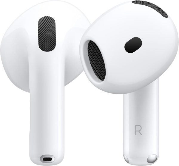 Apple AirPods 4 Wireless Earbuds, Bluetooth Headphones, with Active Noise Cancellation, Adaptive Audio, Transparency Mode, Personalized Spatial Audio, USB-C Charging Case,...