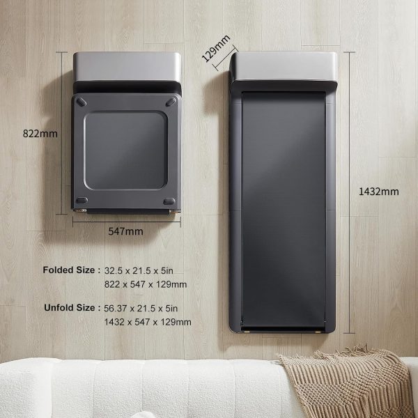 Big Summer Sale Limited Time Offer AED 99د.إ:KingSmith WalkingPad P1 Folding Treadmill Ultra Slim Electric Foldable Treadmill Smart Fold Walking Pad Portable Safety Non Holder...