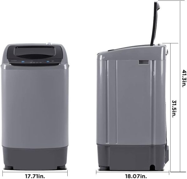 Summer Final Clearance Just AED 99د.إ:Comfee Portable Washing Machine, 0.9 cu.ft Compact Washer With LED Display, 5 Wash Cycles, 2 Built-in Rollers, Space Saving Full-Automatic...