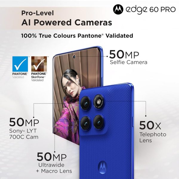 Summer Final Clearance Just AED 99د.إ:Motorola Edge 60 Pro 5G (Pantone Dazzling Blue, 12GB RAM, 512Storage) | 6.7" Display | 50MP+50MP+10MP | 50MP Front | Dimensity 8350 |...