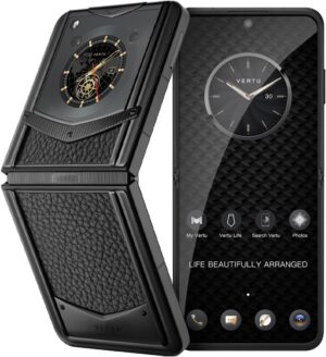 VERTU IRONFLIP Calf Skin Flip Cell Phone, Unlocked Android 5G Smartphone, Foldable Design, One-Hand Control, 50MP Camera, 12G+512G, Dual SIM, 6.9" 120Hz OLED, 65W Fast Charge