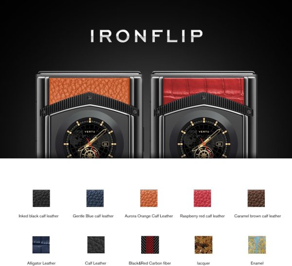 VERTU IRONFLIP Calf Skin Flip Cell Phone, Unlocked Android 5G Smartphone, Foldable Design, One-Hand Control, 50MP Camera, 12G+512G, Dual SIM, 6.9β³ 120Hz OLED, 65W Fast Charge