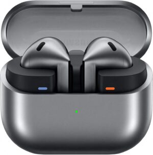 While Stocks Last：SAMSUNG Galaxy Buds 3 Pro AI True Wireless Bluetooth Earbuds, Noise Cancelling, Sound Optimization, Redesigned Comfort Fit, Silver